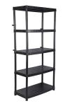 Stelling - 5 Niveau's - H 185 x B 92 x D 46 CM - Kunststof - Zwart - G-Line GL-157916 €39.95 Stelling