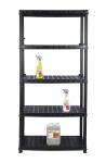 Stelling - 5 Niveau's - H 185 x B 92 x D 46 CM - Kunststof - Zwart - G-Line GL-157916 €39.95 Stelling