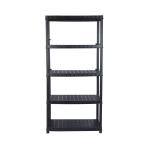 Stelling - 5 Niveau's - H 185 x B 92 x D 46 CM - Kunststof - Zwart - G-Line GL-157916 €39.95 Stelling