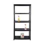 Stelling - 5 Niveau's - H 185 x B 92 x D 46 CM - Kunststof - Zwart - G-Line GL-157916 €39.95 Stelling