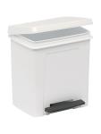 Poubelle à pédale - H 45 x 34 x 33 CM - 1,422 KG - Blanc - 26 litres - Denox - 600076 E600076 €13.60 Poubelles