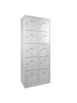 Armoire vestiaire - 10 portes - H 190 x 80 x 45 CM - Gris - Serrure à cylindre - WRC 36449 €579.00 Vestiaire Armoires à pharmacie