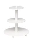Présentoir à Gâteau Etages-3X - H 36 CM - 0.78 KG - Ø34 CM - Plastique - Blanc - 050030 050030 €29.00 Présentoirs à gâteaux