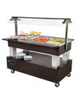 Bar à salade - H 137 x 144,2 x 95 CM - 100 KG - 220 - 240 V - 500 W - Statique - R134A - Bois Wengé - +2°C / +10°C - Roller Grill - 304171 E304171 €2,861.90 Buffets des îles