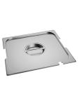 Couvercle Gastronorm - 2/3 GN - 35.4 x 32.5 CM - acier inoxydable - avec encoche pour cuillère et poignée - Caterchef - 953435 E953435 €13.45 Couvercles GN évidement de la cuillère