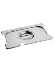 Couvercle Gastronorm - 1/4 GN - 26.5 x 16.2 CM - acier inoxydable - avec encoche pour cuillère et poignée - Caterchef - 953465 E953465 €8.45 Couvercles GN évidement de la cuillère