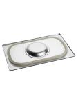 Couvercle Gastronorme - 1/4 GN - 26,5 x 16,2 CM - Inox - Avec Bord Silicone - Caterchef - 953525 E953525 €24.60 Couvercles GN bord en silicone