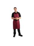 Tablier Halter - Unisexe - Bordeaux - 71,1 x 96,5 CM - Polyester/Coton - Vêtements de Chefs Blancs - A557 A557 €11.49 Tabliers et tabliers à bavette