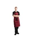 Tablier Halter - Unisexe - Bordeaux - 71,1 x 96,5 CM - Polyester/Coton - Vêtements de Chefs Blancs - A557 A557 €11.49 Tabliers et tabliers à bavette