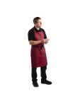 Tablier Halter - Unisexe - Bordeaux - 71,1 x 96,5 CM - Polyester/Coton - Vêtements de Chefs Blancs - A557 A557 €11.49 Tabliers et tabliers à bavette
