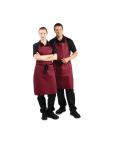 Tablier Halter - Unisexe - Bordeaux - 71,1 x 96,5 CM - Polyester/Coton - Vêtements de Chefs Blancs - A557 A557 €11.49 Tabliers et tabliers à bavette