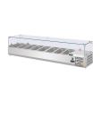Vitrine réfrigérée - 8 x GN 1/4 - H 43,5 x 180 x 33 CM - 230 V - Inox - Polar - G610 G610 €504.43 Vitrine en verre