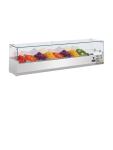 Vitrine réfrigérée - 8 x GN 1/4 - H 43,5 x 180 x 33 CM - 230 V - Inox - Polar - G610 G610 €504.43 Vitrine en verre