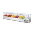 Vitrine réfrigérée - 8 x GN 1/4 - H 43,5 x 180 x 33 CM - 230 V - Inox - Polar - G610 G610 €504.43 Vitrine en verre