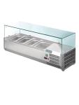 Vitrine réfrigérée - 3 x 1/3 GN + 1 x 1/2 GN - H 43,5 x 120 x 39,5 CM - 230 V - Inox/Verre - Polar - GD875 GD875 €622.00 Vitrine en verre