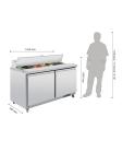 Saladette - 527 Litre - 2 portes - H 109,7 x 155,5 x 76 CM - 230 V - Inox - Polaire - GD883 GD883 €1,393.67 Saladette