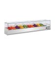 Vitrine réfrigérée - 10 x GN 1/4 - H 43,5 x 200 x 33 CM - 230 V - Inox - Polar - G611 G611 €569.45 Vitrine en verre