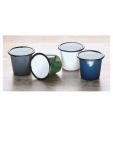 Saucière - 11,4 CL - 6 pièces - Bleu/Blanc - Ø 6,5 x H 6 CM - Émail - Olympia - DC383 DC383 €14.29 Bols et pots