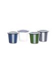 Saucière - 11,4 CL - 6 pièces - Bleu/Blanc - Ø 6,5 x H 6 CM - Émail - Olympia - DC383 DC383 €14.29 Bols et pots