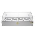 Vitrine chaude - 4 x GN 1/3 - H 33,6 x 77,3 x 42 CM - 230 V - Inox/Verre - Buffle - CW147 CW147 €367.00 Vitrine chaude