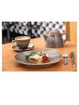 Tasse à cappuchino soucoupe - 6 pièces - Gris - Ø 14 x H 2 CM - Porcelaine - Olympia - HC391 HC391 €17.03 Tasses et mugs