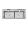 Spoeltafel - Dubbel - 2 x 100 Liter - H 90 x 141 x 60 CM - RVS - Vogue - CF406 CF406 €736.90 RVS wasbakken / spoelbakken