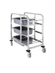Chariot de débarrassage - H 90 x 82 x 44 CM - Inox - Vogue - DK738 DK738 €186.61 Chariots de service