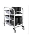Chariot de débarrassage - H 90 x 82 x 44 CM - Inox - Vogue - DK738 DK738 €186.61 Chariots de service