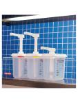 Distributeurs de sauce - 3 x GN 1/9 - 1,5 Litre - 3 pièces - Transparent - H 19,5 x 38 x 22,5 CM - Polypropylène - Araven - CR823 CR823 €94.52 Bouteilles à presser