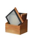 Ensemble de chemises de menu - A4 - 20 pièces - Noir - H 33,7 x 30,1 x 24,6 CM - Bois - Securit - H759 H759 €315.00 Présentation