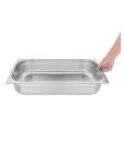 Bac gastronorme - GN 1/1 - 13,5 Litre - H 32,5 x 53 x 10 CM - Inox - Vogue - CB179 CB179 €18.93 Poignées de bacs GN