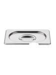 Couvercle bac gastronorme - Encoche cuillère - 1/9 GN - H 3 x 17,6 CM - Inox - Vogue - CB176 CB176 €3.99 Couvercles GN en acier inoxydable
