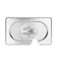 Couvercle bac gastronorme - Encoche cuillère - 1/9 GN - H 3 x 17,6 CM - Inox - Vogue - CB176 CB176 €3.99 Couvercles GN en acier inoxydable