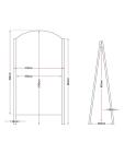 Panneau de trottoir - Noir - H 102,5 x 67,5 x 66 CM - Olympia - CL009 CL009 €93.28 Présentation