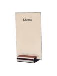 Porte carte menu - H 1,8 x 8 x 7,8 CM - Inox - Olympia - F778 F778 €2.49 Présentation