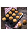 Moule à pâtisserie - 12 muffins - H 3 x 35 x 27 CM - Acier carbone - Vogue - GD011 GD011 €16.69 Moules à pâtisserie