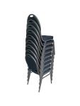 Chaise empilable - 4 pièces - Noir - H 90 x 43 x 53 CM - Acier - Bolero - CE142 CE142 €305.99 Chaises en tissu