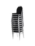 Chaise empilable - 4 pièces - Noir - H 90 x 43 x 53 CM - Acier - Bolero - CE142 CE142 €305.99 Chaises en tissu