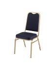 Chaise empilable - 4 pièces - Bleu/Or - H 89.5 x 44 x 45 CM - Acier - Bolero - DL015 DL015 €204.40 Chaises en tissu