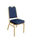 Chaise empilable - 4 pièces - Bleu/Or - H 89.5 x 44 x 45 CM - Acier - Bolero - DL015 DL015 €204.40 Chaises en tissu