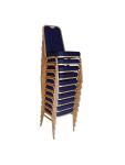 Chaise empilable - 4 pièces - Bleu/Or - H 89.5 x 44 x 45 CM - Acier - Bolero - DL015 DL015 €204.40 Chaises en tissu