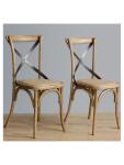 Chaise de restauration - 2 pièces - Naturel - H 88 x 46 x 54 CM - Bois/Métal - Bolero - GG656 GG656 €231.00 Chaises en bois