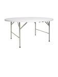 Table - Pliable - Blanc - Ø 153 x H 74 x 153 x 4,5 CM - Polyéthylène/Acier - Bolero - CC506 CC506 €189.99 Tables pliantes