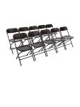 Chaise pliante - 10 pièces - Noir - H 80 x 44 x 48 CM - Acier/Polypropylène - Bolero - GD386 GD386 €228.99 Chaises en plastique