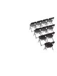 Chaise pliante - 10 pièces - Noir - H 80 x 44 x 48 CM - Acier/Polypropylène - Bolero - GD386 GD386 €228.99 Chaises en plastique