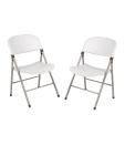 Chaise pliante - 2 pièces - Blanc - H 81 x 49 x 50 CM - Acier/Polypropylène - Bolero - CE692 CE692 €155.99 Chaises en plastique