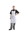 Tablier Halter - Unisexe - Blanc - 71,1 x 96,5 CM - Polyester/Coton - Vêtements de Chefs Blancs - A521 A521 €7.29 Tabliers et tabliers à bavette