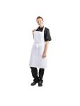 Tablier Halter - Unisexe - Blanc - 71,1 x 96,5 CM - Polyester/Coton - Vêtements de Chefs Blancs - A521 A521 €7.29 Tabliers et tabliers à bavette