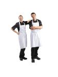 Tablier Halter - Unisexe - Blanc - 71,1 x 96,5 CM - Polyester/Coton - Vêtements de Chefs Blancs - A521 A521 €7.29 Tabliers et tabliers à bavette