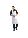 Tablier Halter - Unisexe - Blanc - 71,1 x 96,5 CM - Polyester/Coton - Vêtements de Chefs Blancs - A521 A521 €7.29 Tabliers et tabliers à bavette